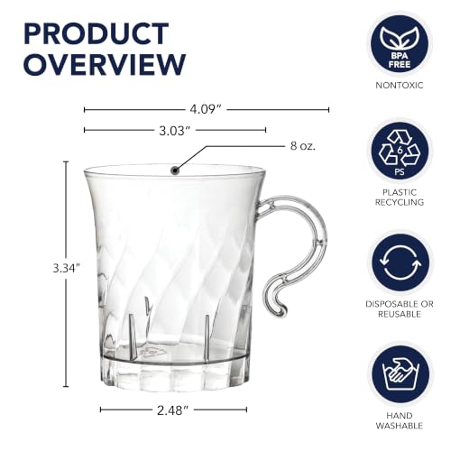 Mugs plásticos transparentes Party Essentials 8 oz x40 miniatura 2