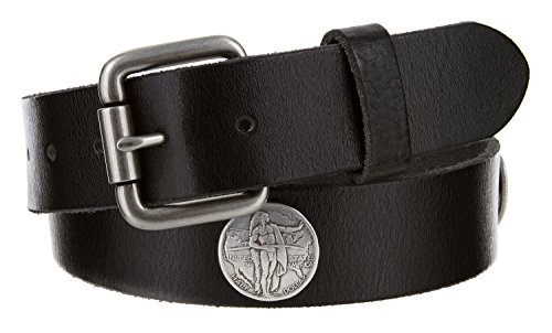 Indian Coin Concho Western Full Grain 100% Leather Vintage Biker Belt 1 1/2