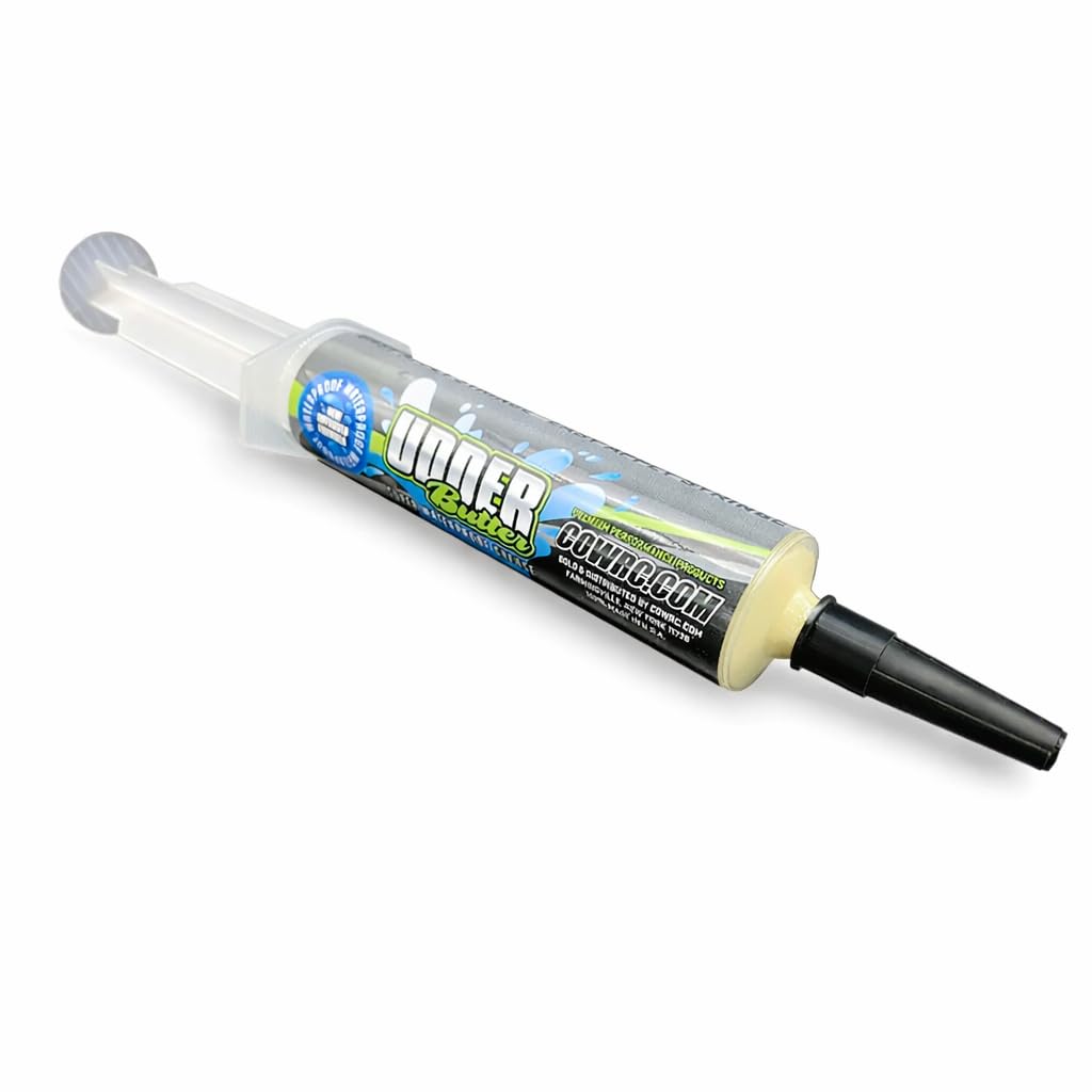 CowRC Udder Butter Waterproof RC Grease, 40 ml Syringe, Precision Applicator for Gears, Bearings, Axles, Differentials, Hobbies, Off-Road. Cow RC