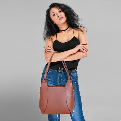 Image of DORPER MONEY HILL Durable Leather Satchel Bag for Women Genuine Branded Handbag