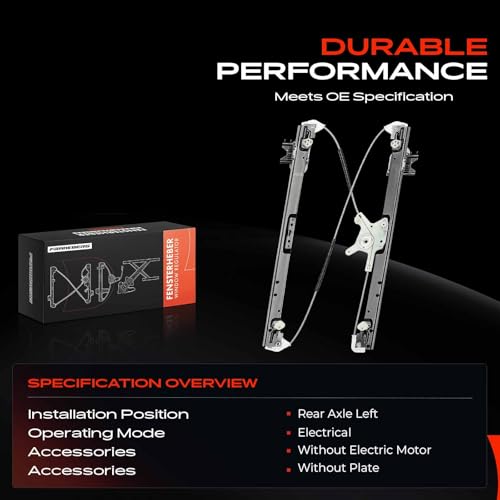 Frankberg Window Regulator Without Motor Rear Left Passenger Side for R-a-n-g-e R-o-v-e-r Sport L494 2.0L 3.0L 4.4L 5.0L SUV 2013-2020 LR078871 - Image 3