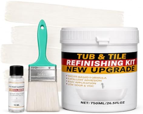 Pintura Azulejos Blanco Perla 750ml – RAL 9010 con Pincel y Endurecedor