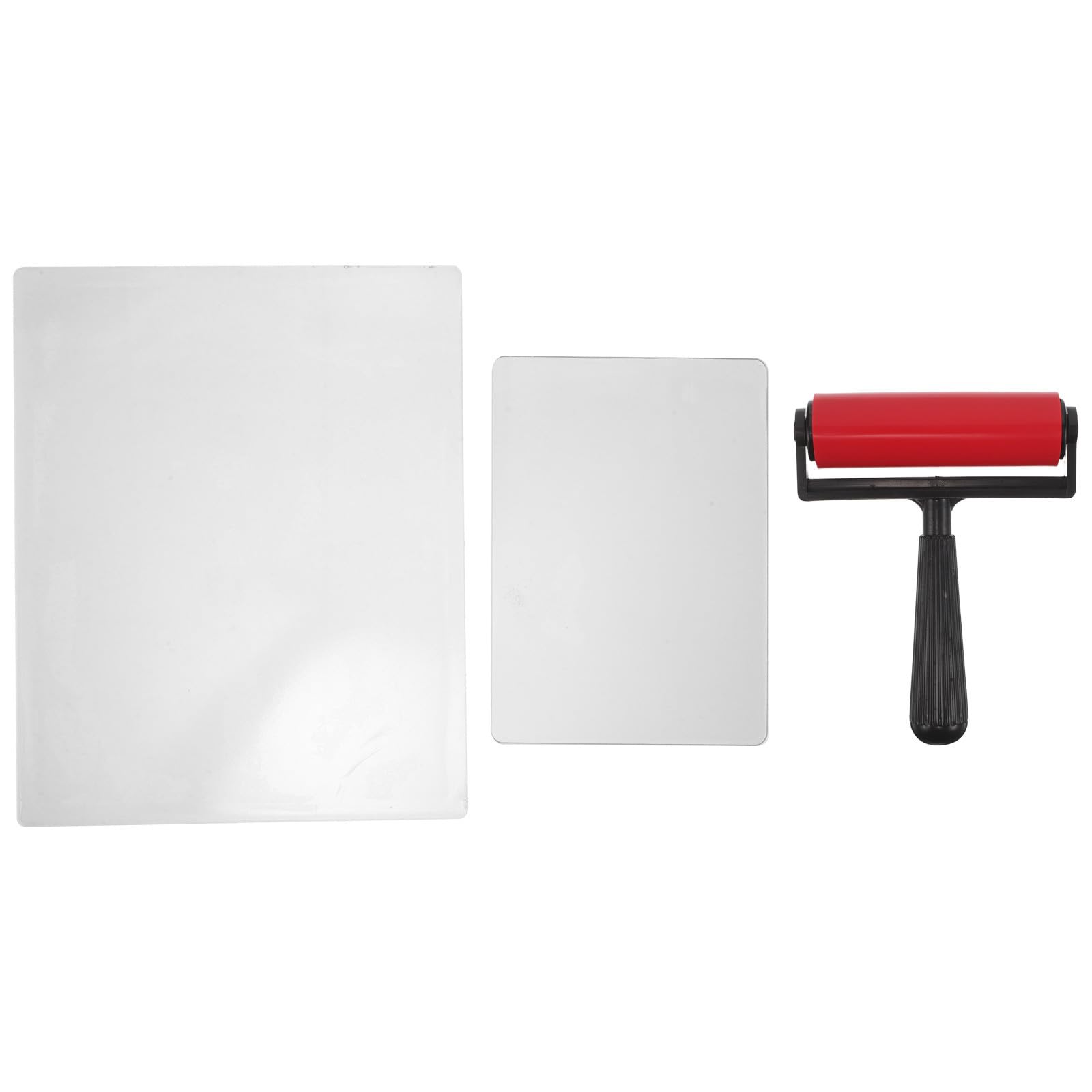 Ciieeo Rodillo de Mano con Placa de Gel para Manualidades, Distribución Uniforme de Tinta y Pintura, Material Plástico y Gel, Adecuado para Aulas y Creación de Tarjetas DIY