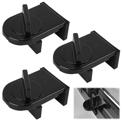 3 Piezas Cierre Ventana Corredera Aluminio, Ajustable Seguridad Ventanas Correderas, Hierro Tope Puerta Corredera, Seguro Ventanas Correderas, Adecuado para Ventanas y Puertas Correderas (1)