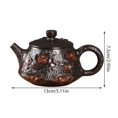 Tetera de cerámica púrpura pequeña capacidad 180ML miniatura 2