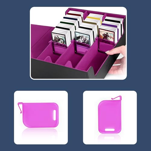 Tablero de división de almacenamiento y 5 cajas de tarjetas coleccionables con divisor duradero 6