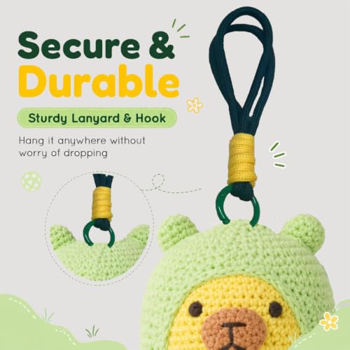 RORLAND Pickle Sparkle | Pickleball Funny Gift for Women or Men | Hand-Crochet PickleDoll Capybara Keychain | Pickleball Plush Tote Bag Charm | Ideal Gift for Pickleball Players or Teammates - image 5