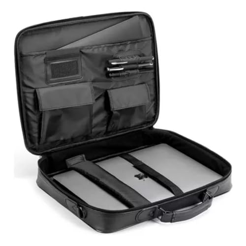 Bolsa Pasta para Notebook Grande Couro Masculina Maleta Executiva Dex 03U Preta