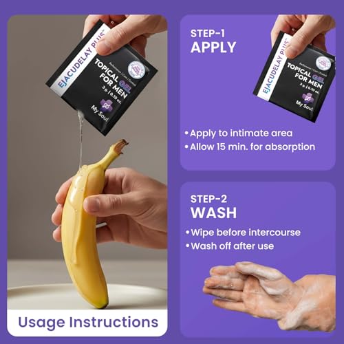 Image of My Soul Topical Gel for Men | Easy Application | Skin Friendly Formula | Personal Care Gel | Convenient Sachet Pack of 10 (3g Each) | Travel Friendly & Discreet