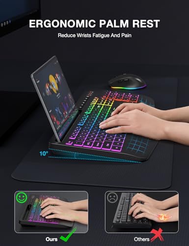 Sablute KL3 PRO Wireless Keyboard And Mouse Combo, 9 Backlit Effects thumb #1