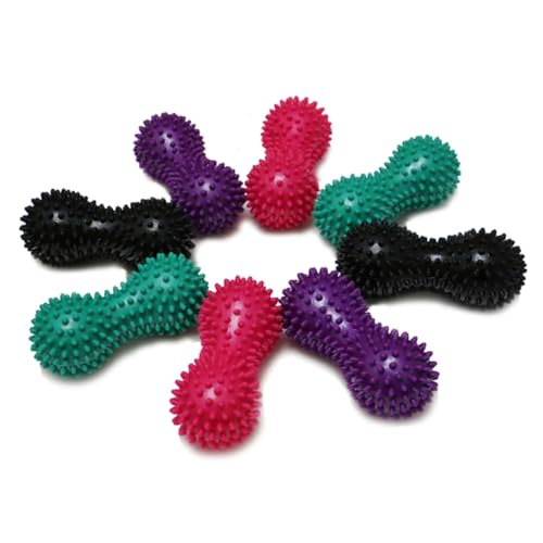 GOOHOCHY De Masaje Para Pies En Forma De Maní Bola Doble Con Picos Para Masaje En Arco Plantar Y Fascia Plantar Entrenamiento De Movilidad Color Morado Pvc Resistente