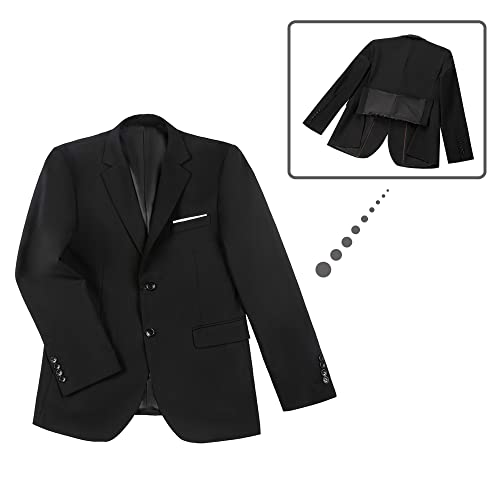 Image of Men's Slim Fit 3 Piece Suit Two Button Business Wedding Dress Tux Suit Set Jacket Vest Pants with Tie