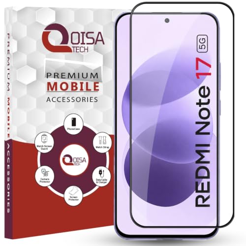 Image of Premium Tempered Glass Screen Protector Guard For Redmi Note 17 (7 Inch, Pack of 1) | Edge to Edge Coverage With Easy to installation kit