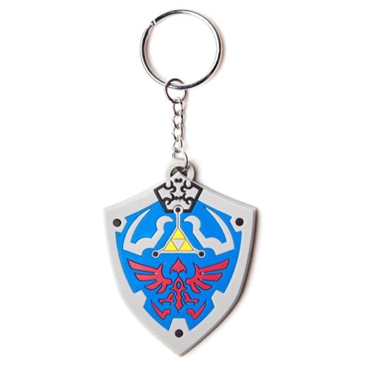 The Legend Of Zelda Gummi-Schlüsselanhänger Hylia-Schild 7 Cm [Importación Alemana]