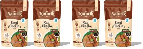 Image of The Naturik Co Chilla Mix | Ragi Cheela Mix | No Maida No Palm Oil High Protein Gluten Free & Fiber Rich Breakfast | 200g Ready to Cook Chila /Dosa Mix | Lentils & Millets Protein Chilla Mix