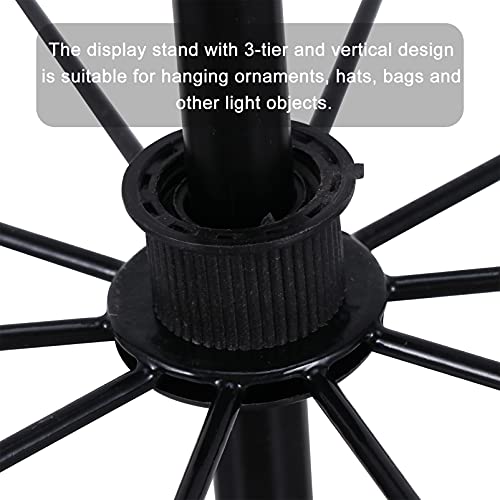 3 PCs Tier Hat Rack, Rotating Hat Display Stand Metal Hat Hanger Organizer Hats Caps Holders - Image 4