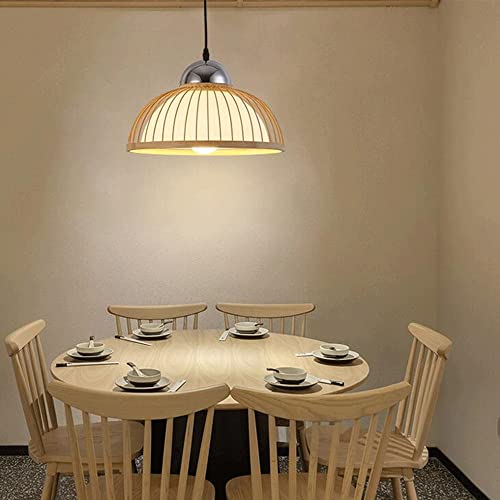 Lámpara de ratán natural tejida boho para iluminación de sala de estar 3