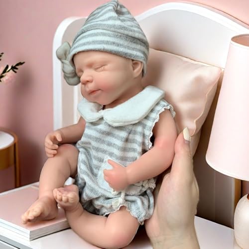 Muñeca Reborn de Silicona 13 pulgadas con Kit de Alimentación miniatura 2