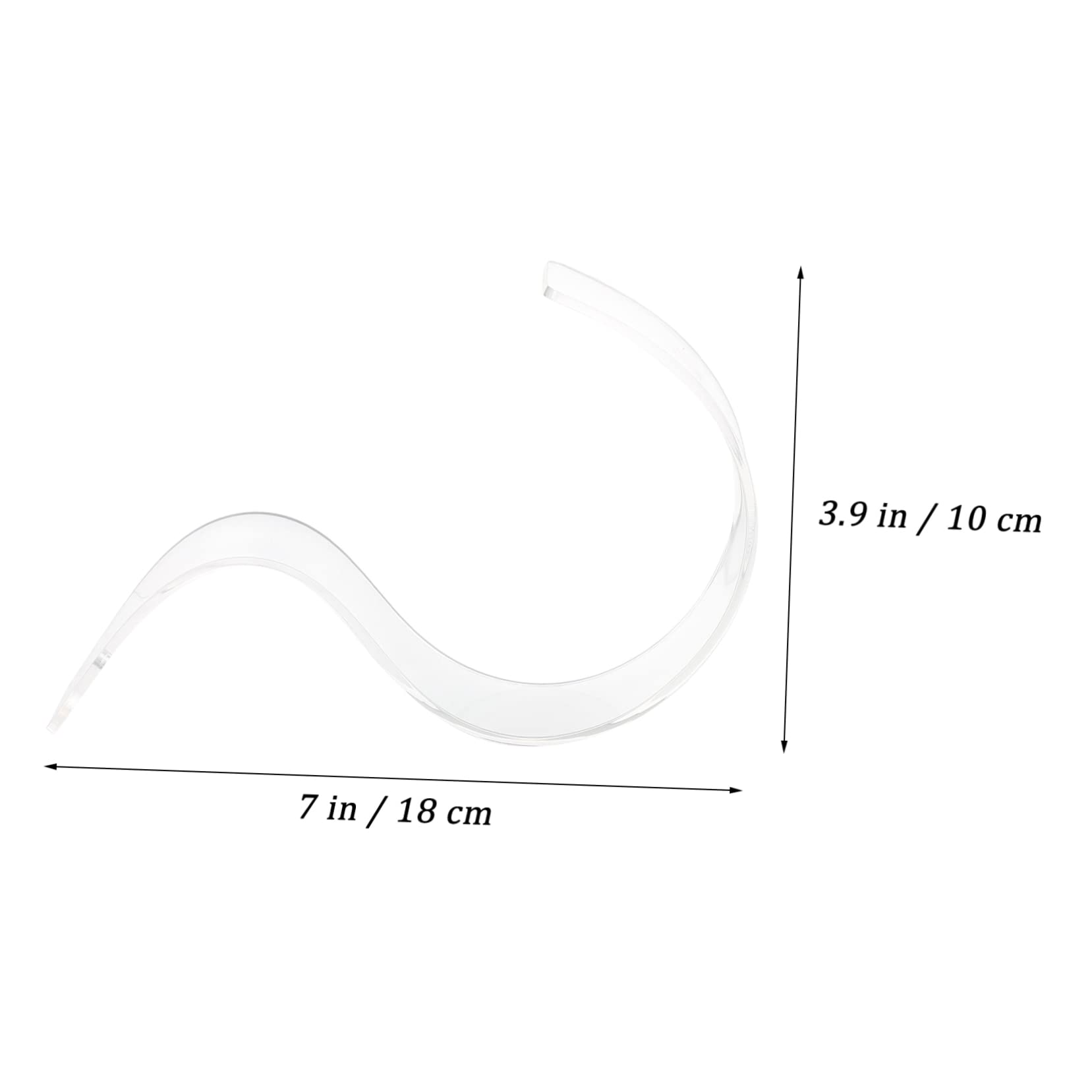 PRETYZOOM Belt Display Holder Set Acrylic Belt Display Rack Stand for Belt Storage Curved Design