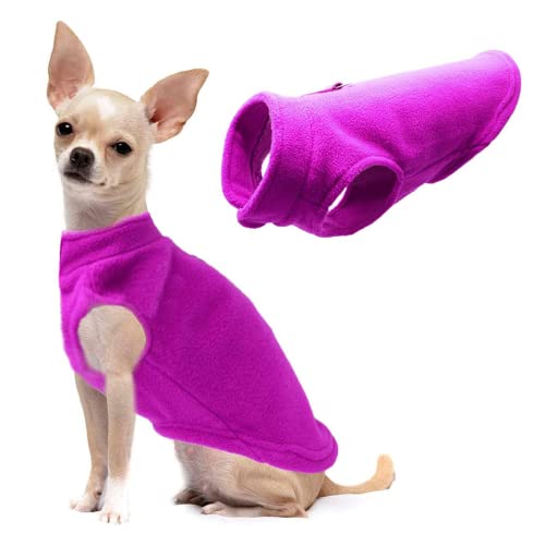 Manteau de Chien Veste, Manteau pour Chien Hiver Veste Chaude Gilet, Veste Polaire pour Chien, Convient aux Chats et Chiens de Petite, Moyenne et Grande Taille (S, Rose Rouge) Cover