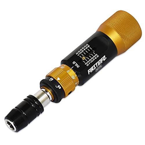 Image of FIRSTINFO H51772 Ultra Precision Certified Torque Limiting Screwdriver 0.5-6 in-lbs, 1 /4 Inch Universal Hex Quick Release Bit Holder