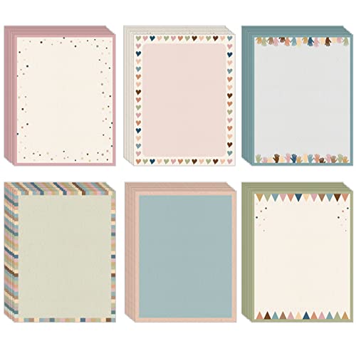 Crtiin 120 Sheets Decorative Letterhead Paper 8.5x11 Inch