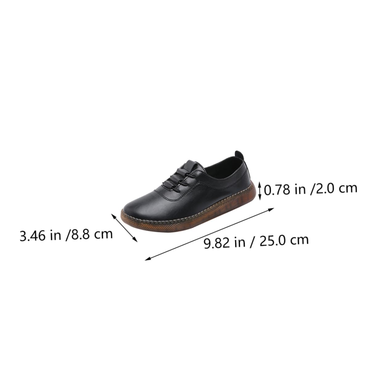 Homoyoyo Zapatos Planos de Cuero para Mujer Negros, Talla 40 | Antideslizantes y Ligeros, Uso Diario y Viaje, Estilo Casual Cómodo Acabado en Cuero