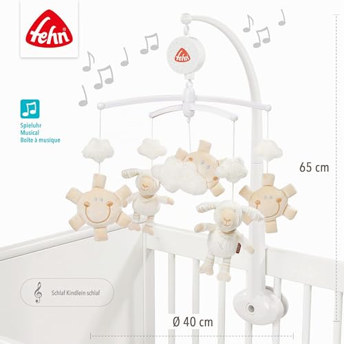 Mobile musical mouton Fehn le cadeau de naissance idéal pour lit bébé - 4