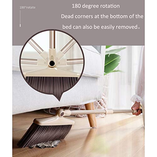 Suuim Besen- und Kehrschaufel-Set Magic Broom Fortschrittliches Kehrschaufel-Set aus Kunststoff Haushaltsreinigungswerkzeug 3-lagiger PE-Bürstenkopf (Beige) Besen/Besen und Kehrschaufel (Größe: A – Bild 5