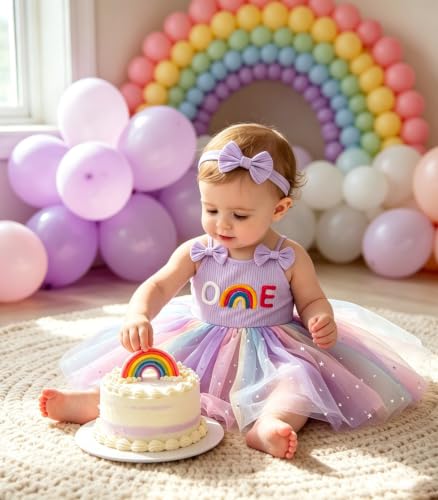 Baby Girl 1st Birthday Clothes One Year Old Romper Tutu Dress - image 2