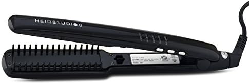 Flat iron, The Glyder By Heirstudios New Flat Iron with Ceramic Anti Static Plates and Detachable Combs (black)
