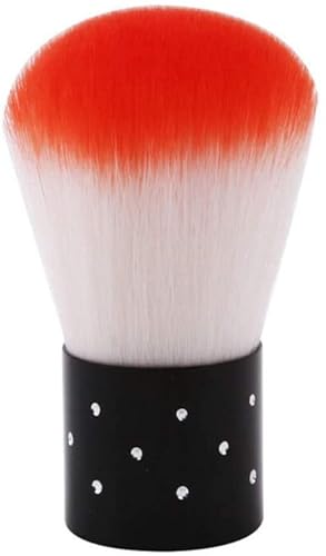 Cepillo de polvo suave para arte de uñas, removedor de polvo, brochas de maquillaje, rubor, herramientas de arte, color rojo