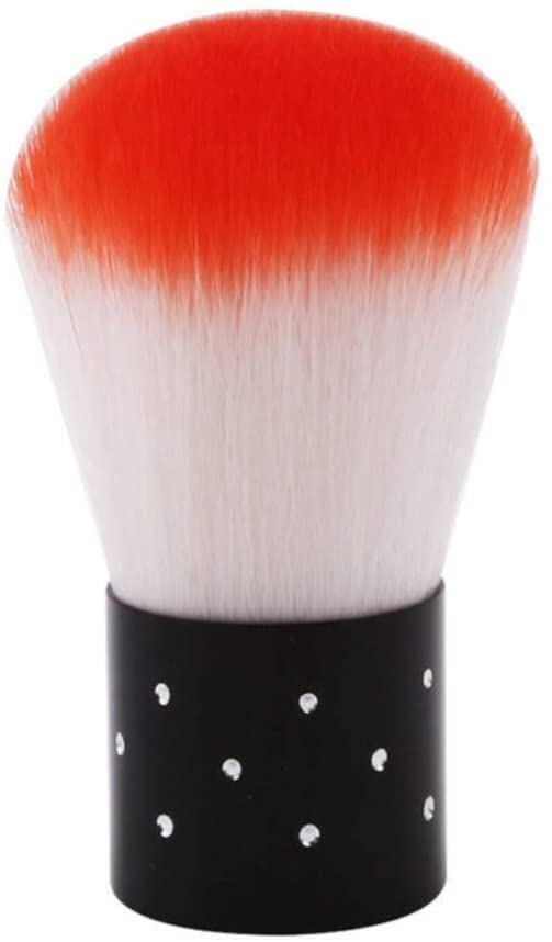 Cepillo de polvo suave para arte de uñas, removedor de polvo, brochas de maquillaje, rubor, herramientas de arte, color rojo