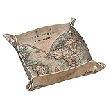 Plateau en cuir double taille : choisissez entre S (20 cm x 20 cm) ou M (25 cm x 25 cm) pour s'adapter parfaitement à votre espace – Idéal comme organisateur de bureau pour les petits objets tels que les clés, les bijoux et les téléphones.