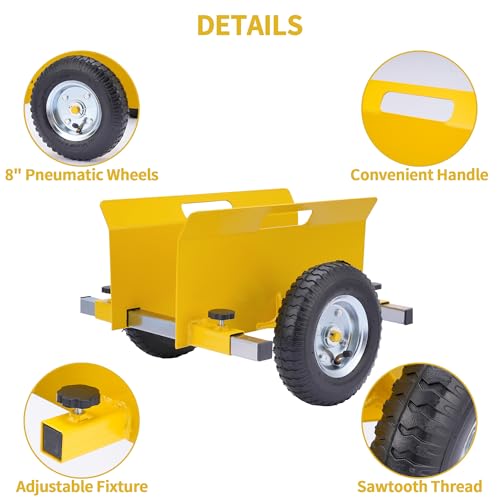 AIWFL Panel Dolly Heavy Duty Door Dolly Cart 660LBS Capacity Granite Slab Dolly Adjustable Drywall Mover with 8" Pneumatic Wheels Panel Cart for Drywall Sheet Material Handling All Terrain Moving Cart