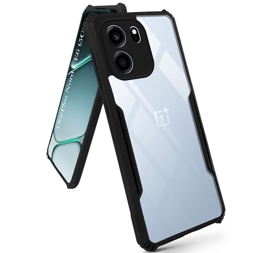 Image of Jkobi Hybrid Back Cover Case for Oneplus Nord CE 6 (Shockproof with Polycarbonate Clear Panel | Professional Black)