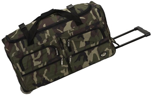 Rockland Rolling Duffel Bag, Camouflage, 36-Inch