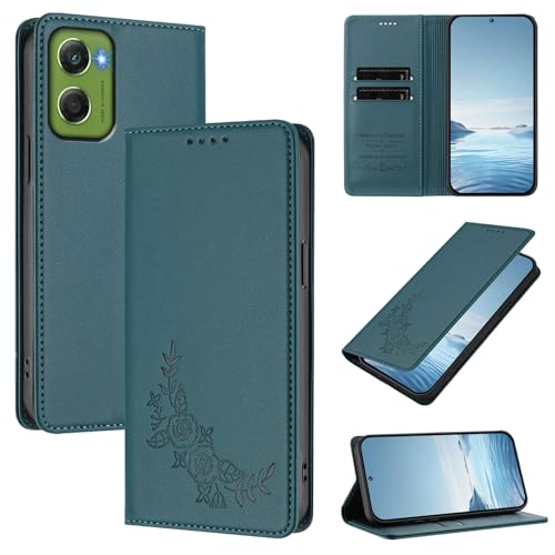 �X�}�z�P�[�X �Ή��@�� for Motorola Moto G06 4G / G06 Power�yRFID�u���b�N�z�y�J�[�h�z���_�[�t�����z �}�O�l�b�g�J�� �X�^���h�@�\�t���z�X�}�z�P�[�X Green
