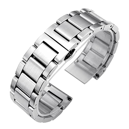 Bracelet montre acier inoxydable 18mm 24mm maille métal avec boucle