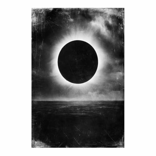 Peinture sur toile éclipse océan 70x100cm pour masquer et sublimer un mur vide
