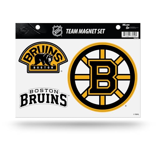 Rico Industries NHL Hockey Boston Bruins Team Magnet Set 8.5