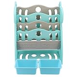 Bibliothèque pour Enfants, étagère à Livres avec 4 Poches, étagère en PE pour Chambre d'enfant, Enfant Livres Chambre d’Enfant Bibliothèque Meuble de Rangement, Chambre(Vert)