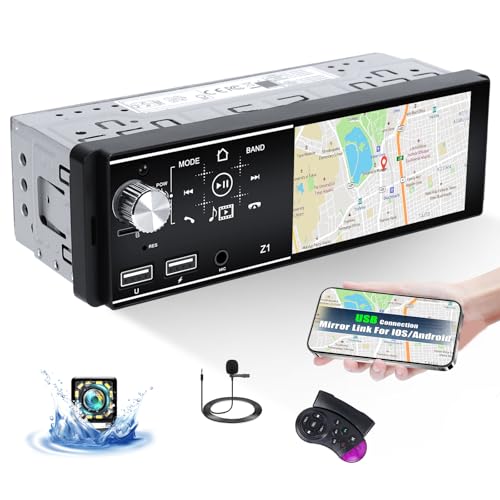 Android 13 Bilradio 1 Din med Carplay, Bluetooth & Backup-kamera