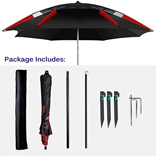 Parasol de jardín CLSDRZC portátil de doble capa con bolsa 4