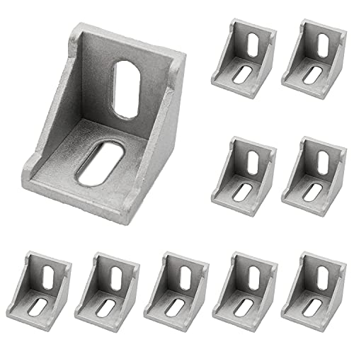 TTZEZE 40x35x40mm L Shape Right Angle Joint Fastener, 10Pack Aluminum Profile Corner Bracket Connector for 4040 Series Standard 8mm Slot Aluminum Extrusion Profile by TTZEZE - Used condition - US$8.65