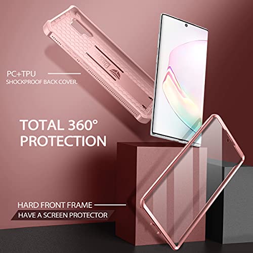 Dexnor for Samsung Galaxy Note 10+ Plus Case, [Built in Screen Protector and Kickstand] Heavy Military Grade Protection Shockproof Protective Cover for Samsung Galaxy Note 10 Plus Rose Gold by Dexnor - Image 3