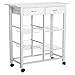Lola Home Carro verdulero Moderno Blanco de Metal para Cocina Basic, 76x36x81 cm