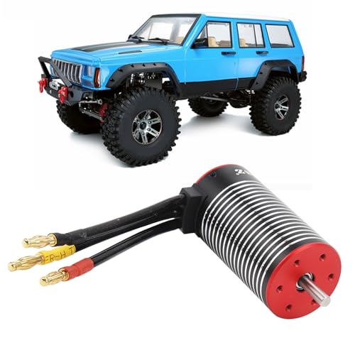 Waterproof Brushless Motor, Large Bearing 3670 Brushless Motor High Permeability Detachable Rotor for 1/8 RC Car (2650KV)