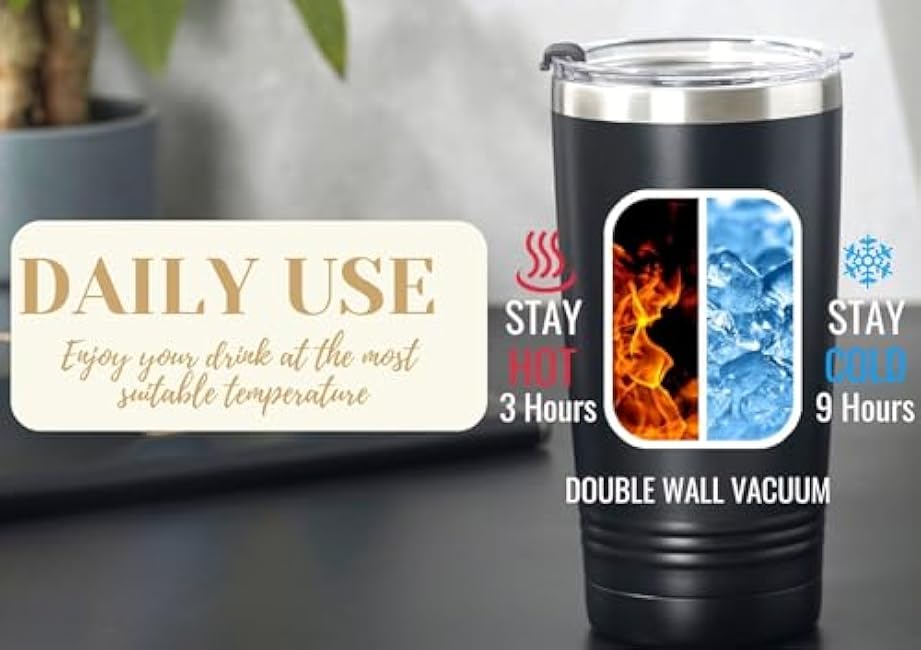 Onebttl Black Cat Gifts for Cat Lovers, Insulated Stainless Steel Tumblers with Lids and Straws, Funny gifts for Cat Mom, Dad on Birthday, Christmas, 20 oz, Black, What