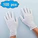 Produktbild ACMM Einweghandschuhe, Nitrilhandschuhe  Nicht Steril, Puderfrei, Glatter Griff, Lebensmittelqualität, Groß [100er-Pack] Icker Dickere Version Version Hygienehandschuhe (Color : White, Size : S)